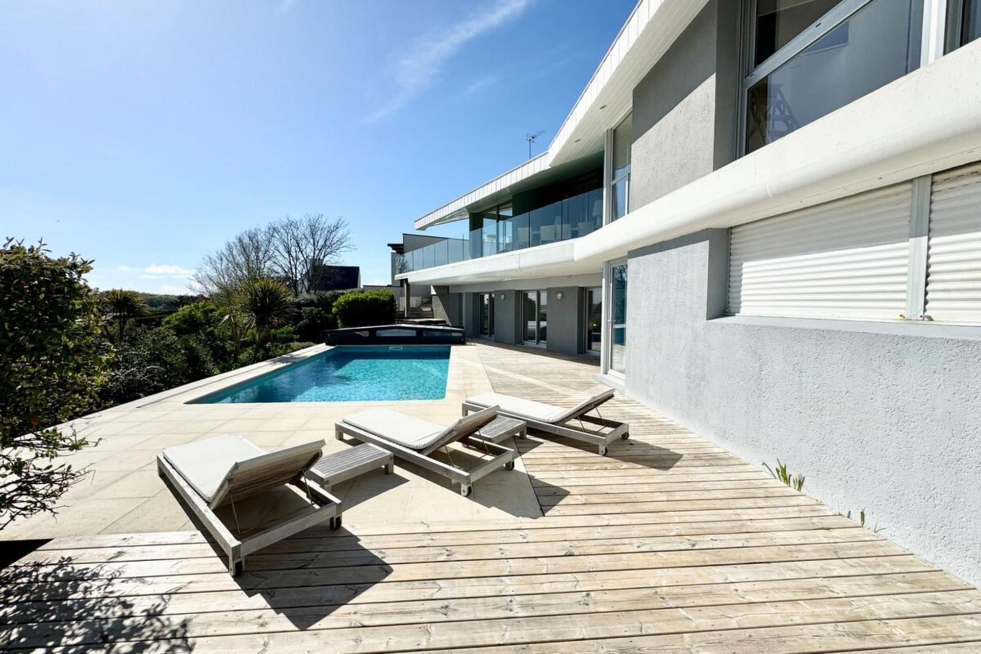 Luxury ! Villa D'Architecte Piscine - Vue Mer 180 Guidel Luaran gambar